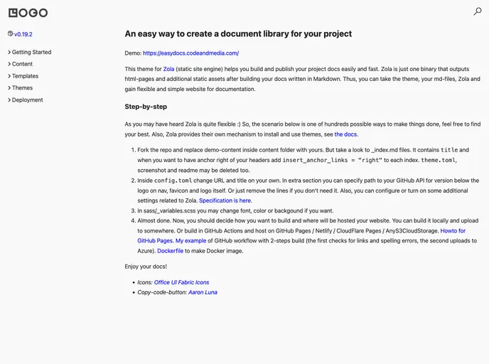 screenshot of Zola_easydocs_theme