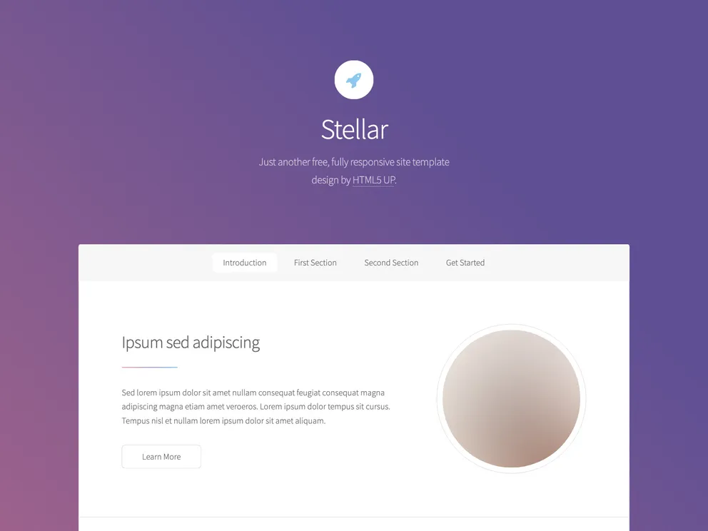 Gatsby Starter Stellar screenshot