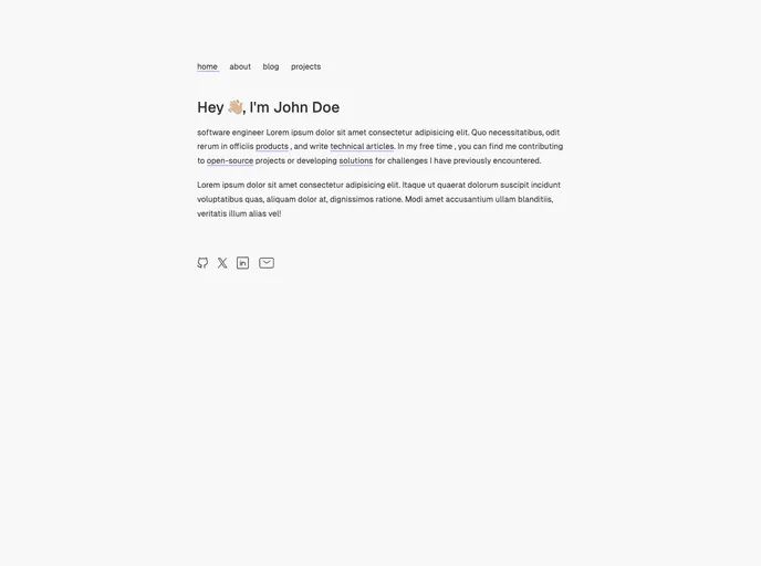 Astro Mimimal Portfolio screenshot