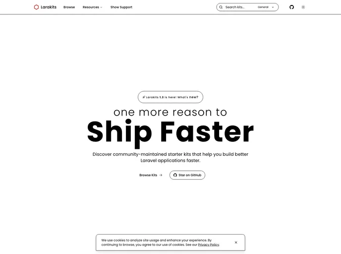 screenshot of Larakits
