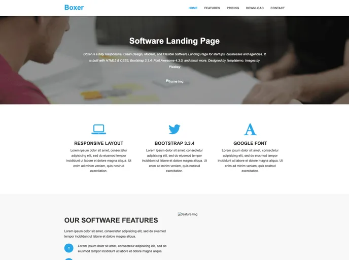 screenshot of Vuejs Landing Page