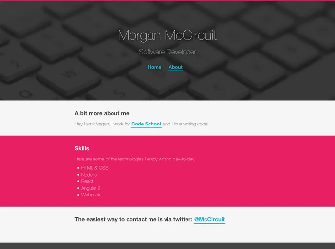 screenshot of SemanticHTMLPortfolioProject