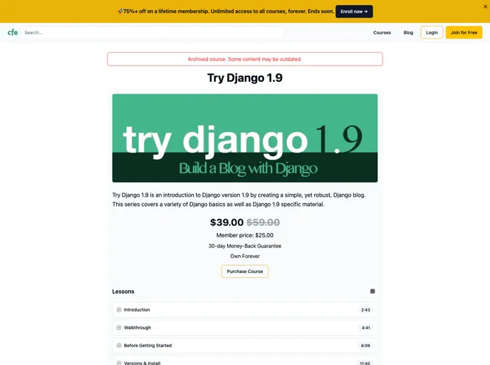 screenshot of Try Django 19