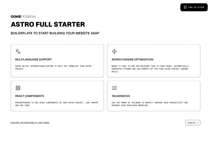Astro Full Starter screenshot