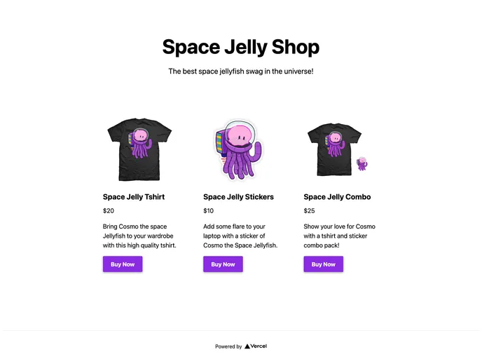 screenshot of My Ecomm Store