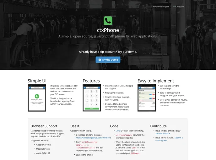 screenshot of CtxSip