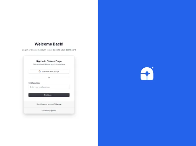 screenshot of Finance Forge