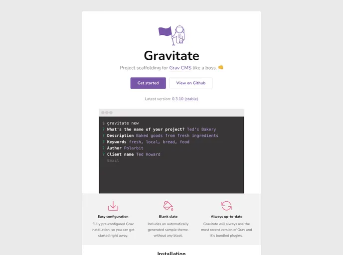 screenshot of Gravitate