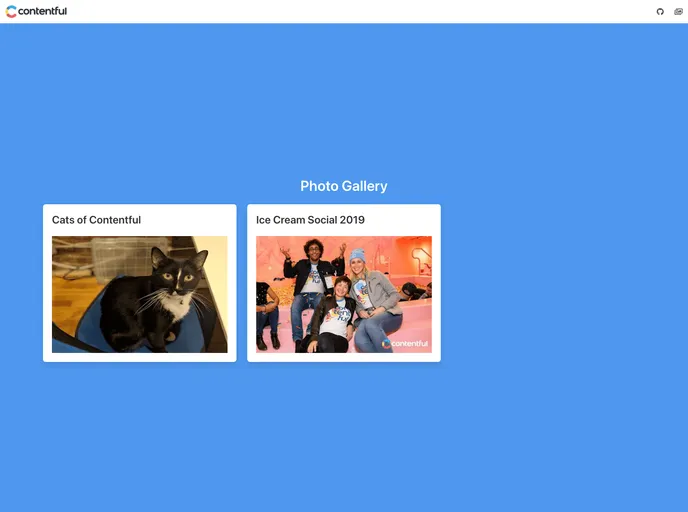 screenshot of 11ty Contentful Gallery
