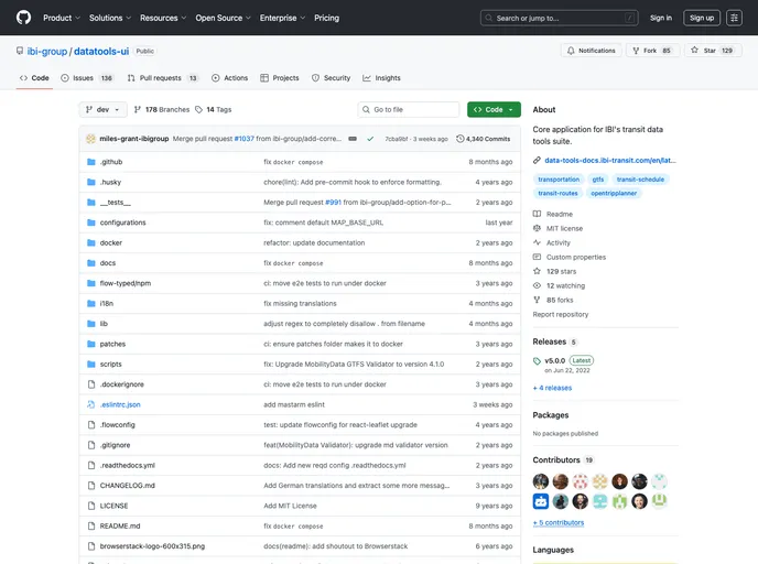 screenshot of Gtfs Editor