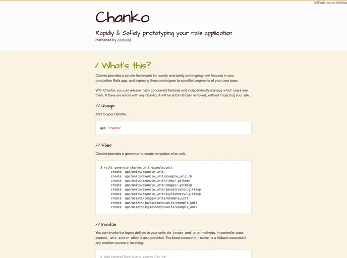screenshot of Chanko