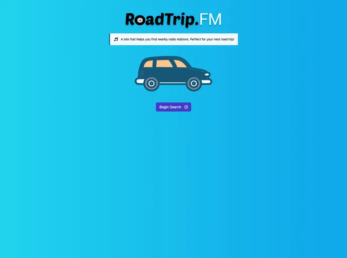 screenshot of Roadtrip Fm