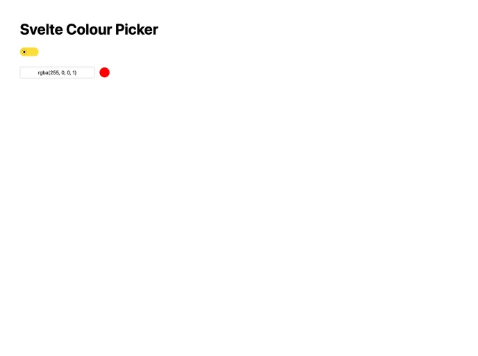 screenshot of Svelte Colourpicker