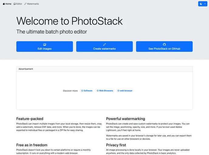 Photostack screenshot