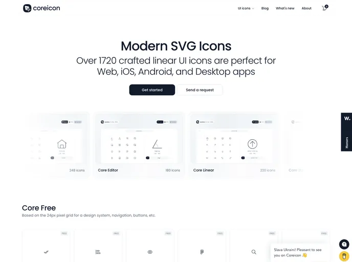 screenshot of Coreicon
