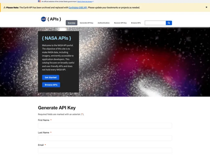 screenshot of Mars Photo Api