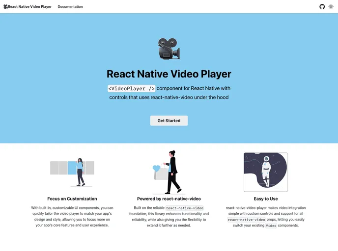 screenshot of React Native Video Player
