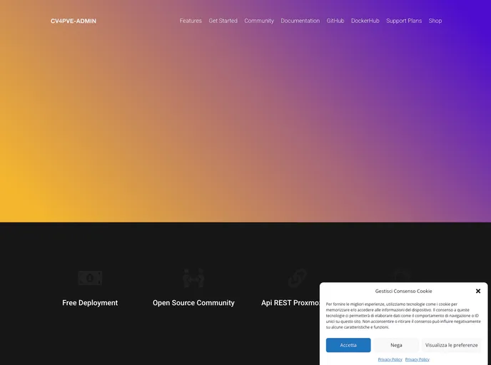 screenshot of Cv4pve Admin