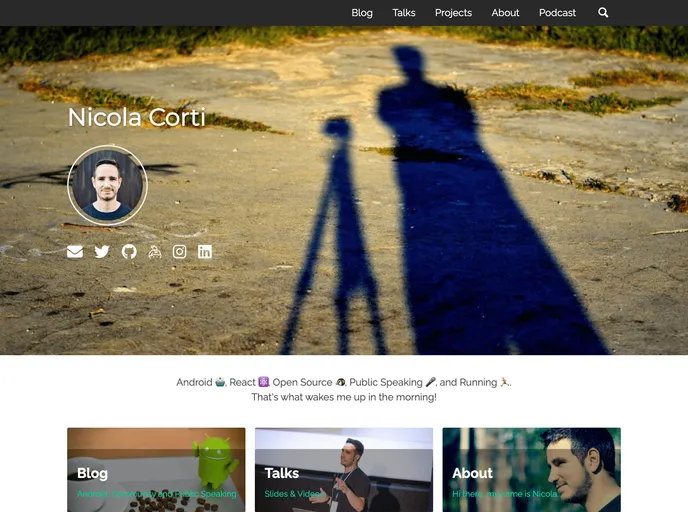 screenshot of Cortinico.github.io