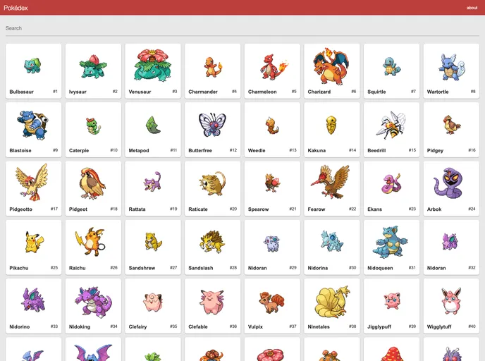 screenshot of Ng Pokedex