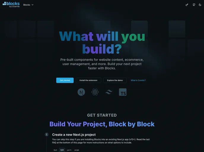 screenshot of Blocks