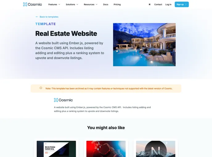 screenshot of Ember Real Estate Website