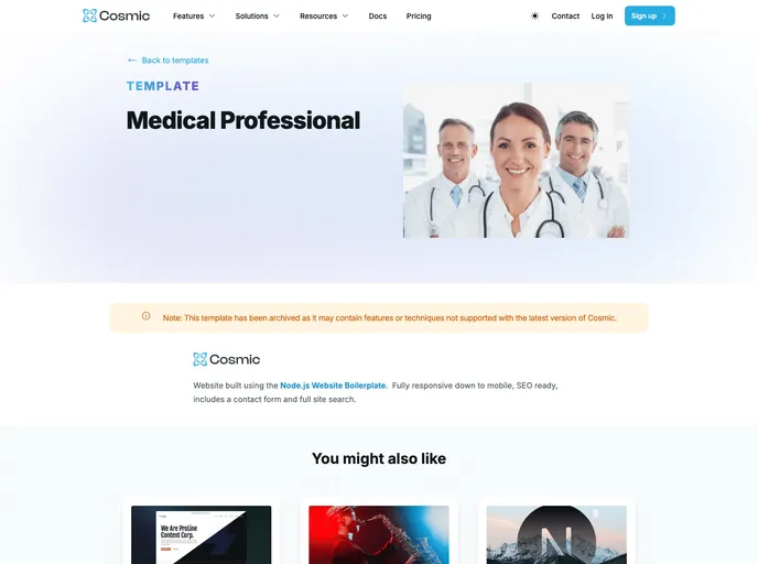 screenshot of Nodejs Website Boilerplate