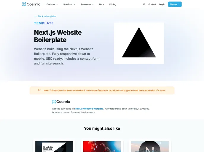 screenshot of React Website Boilerplate