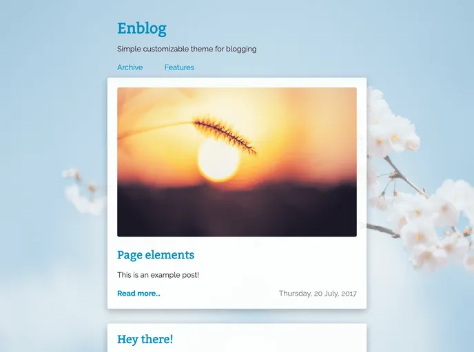 screenshot of Enblog_theme