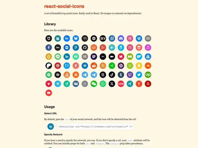 React Social Icons