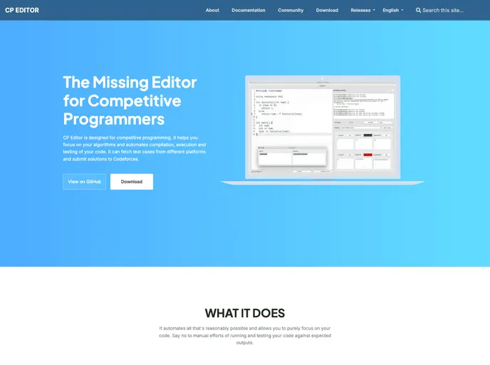 screenshot of Cpeditor.github.io