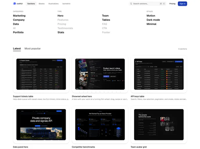 craftUI Pro screenshot