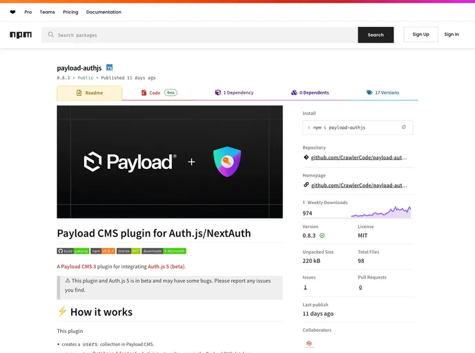 Payload Authjs