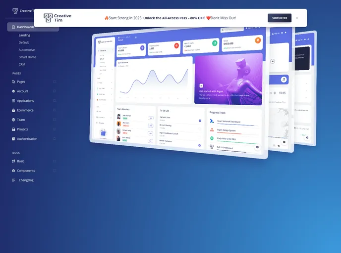 screenshot of Ct Argon Dashboard Pro