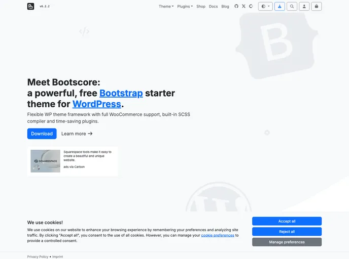 screenshot of Bootscore 4