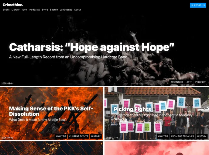 screenshot of Website