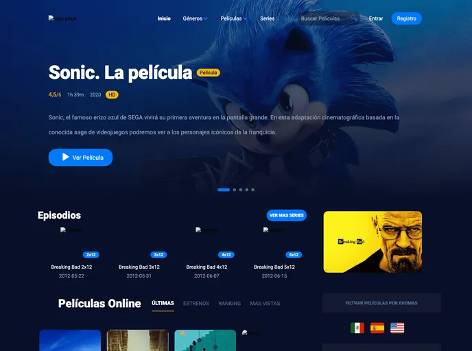 screenshot of AngularCuevana