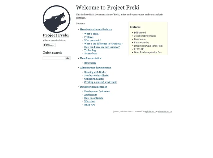 screenshot of Freki