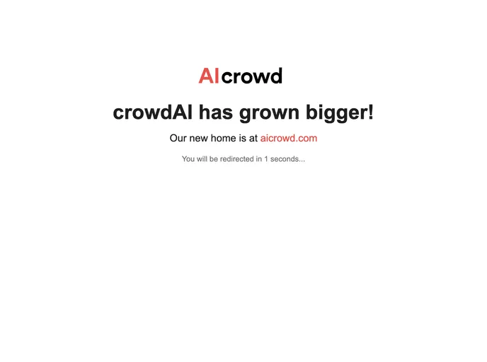 screenshot of Crowdai