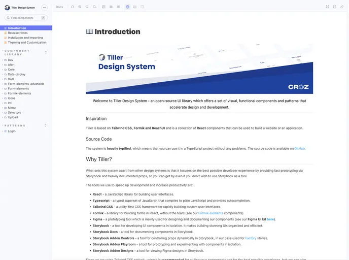 screenshot of Tiller