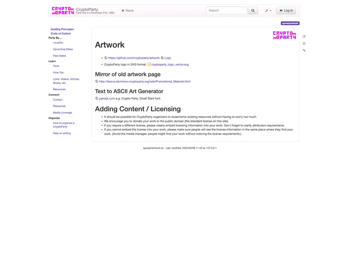 screenshot of Artwork