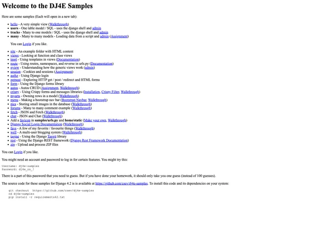 screenshot of Dj4e Samples