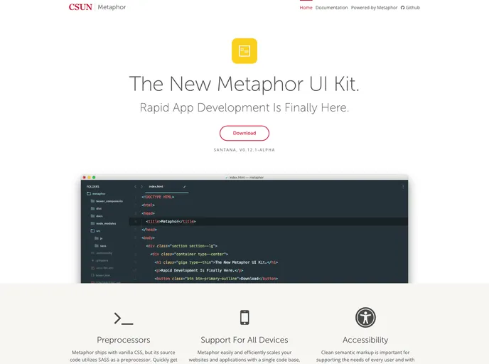 screenshot of Metaphor