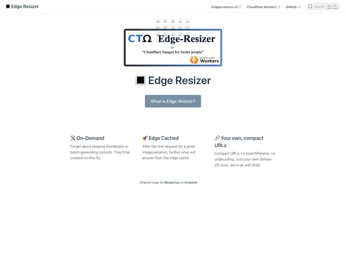 screenshot of Edge Resizer