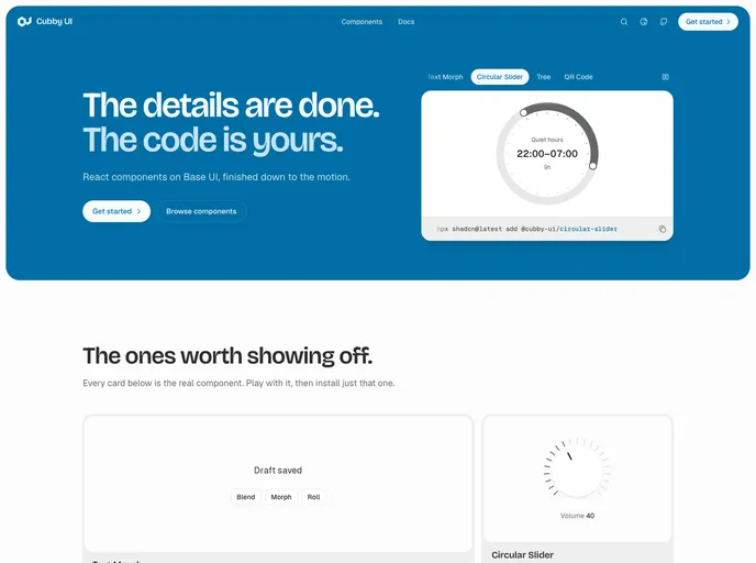 Cubby UI screenshot
