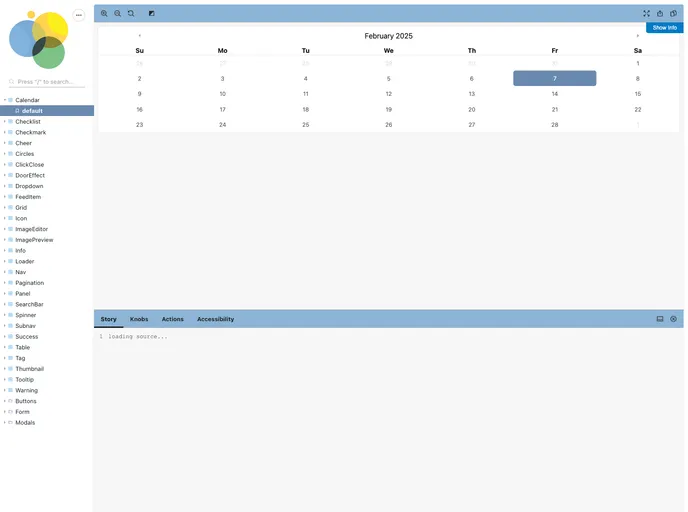screenshot of Components