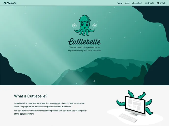 screenshot of Website