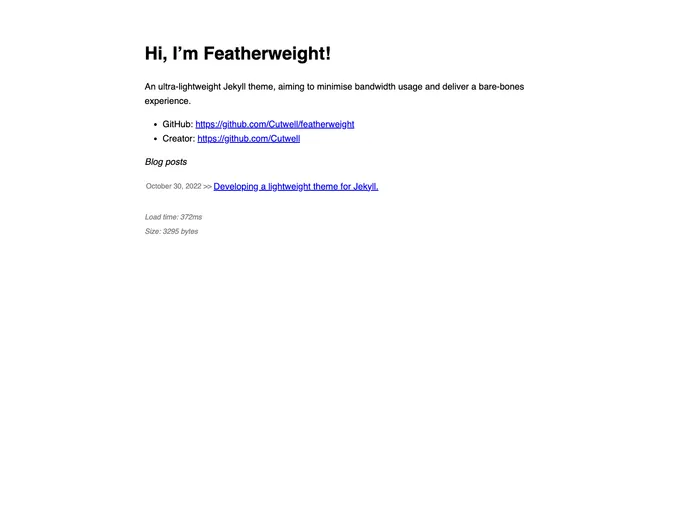 Featherweight screenshot