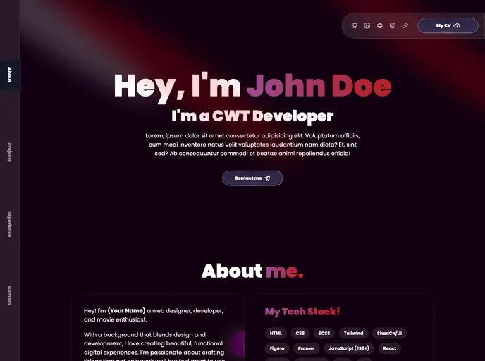 Portfolio Template screenshot