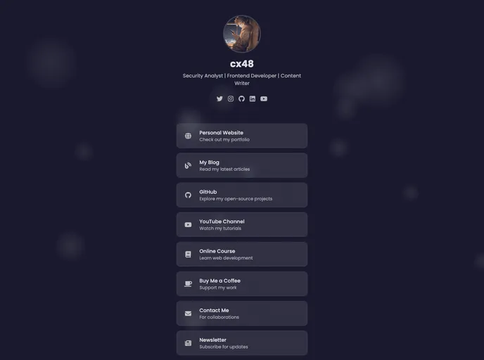 screenshot of LucentLink Hugo